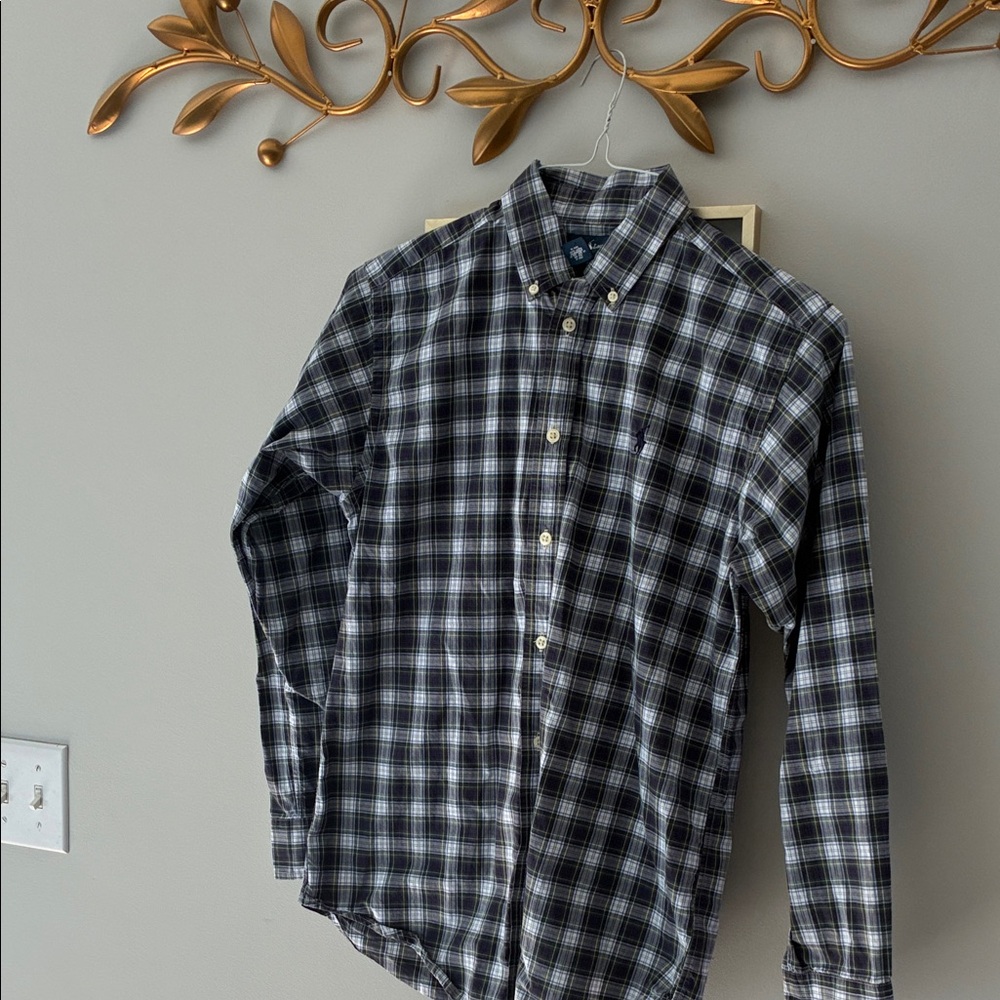 Ralph Lauren Men's Checkered Shirt in Black and White